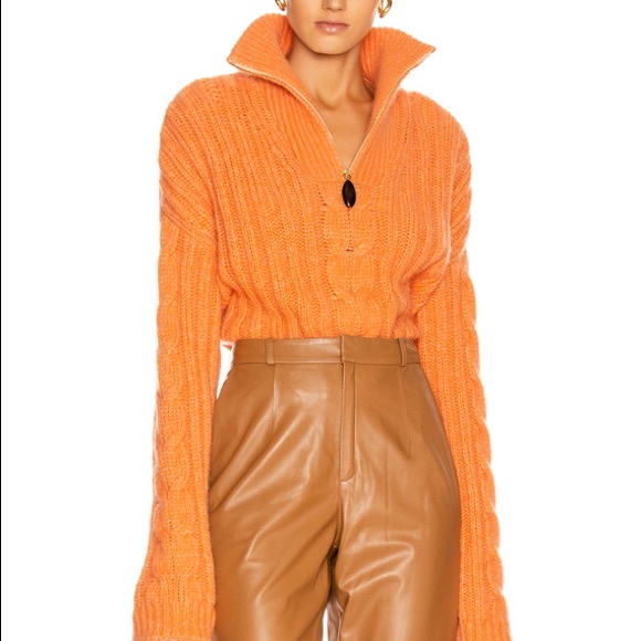 Nanushka Sweaters - Worn twice Nanushka orange cable knit Eria sweater
